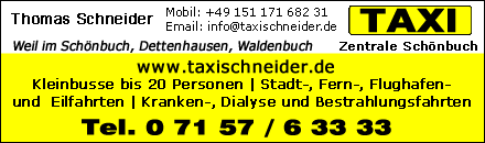 Thomas Schneider Taxi Dettenhausen
