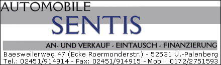 Automobile Sentis - &Uuml;bach-Palenberg