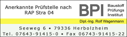 Baustoff-Pr&uuml;fungs-Institut Herbolzheim