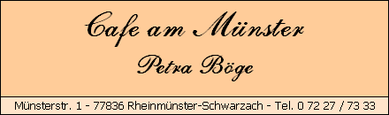 Cafe am M&uuml;nster