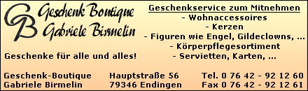 Geschenk Boutique Birmelin