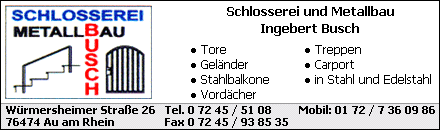Schlosserei + Metallbau Busch