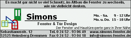 Simons Fenster und T&uuml;ren