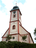 Das Foto basiert auf dem Bild "Kirche in Bad Bellingen" aus aus dem zentralen Medienarchiv Wikimedia Commons. Diese Bild- oder Mediendatei wurde von mir, ihrem Urheber, zur uneingeschränkten Nutzung freigegeben. Das Bild ist damit gemeinfrei („public domain“). Dies gilt weltweit. Der Urheber des Bildes ist Xocolatl.