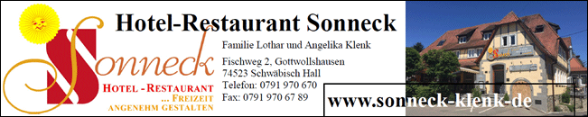 Sonneck Hotel - Restaurant Angelika KlenkSchwäbisch Hall