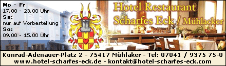 Hotel Restaurant Scharfes Eck Mühlacker