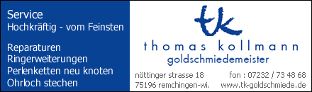 Goldschmiedemeister Thomas Kollmann Remchingen