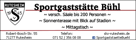 Sportgaststätte Bühl Rutesheim