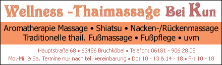 Wellness-Thaimassage-Thaimassage Bei Kun Bruchköbel
