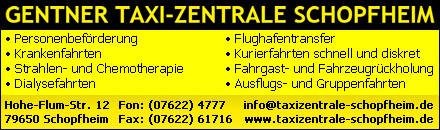 Genter Taxi-Zentrale Schopfheim