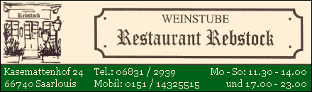 Weinstube Restaurant Rebstock Saarlouis