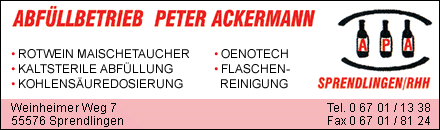 Abfüllbetrieb Ackermann